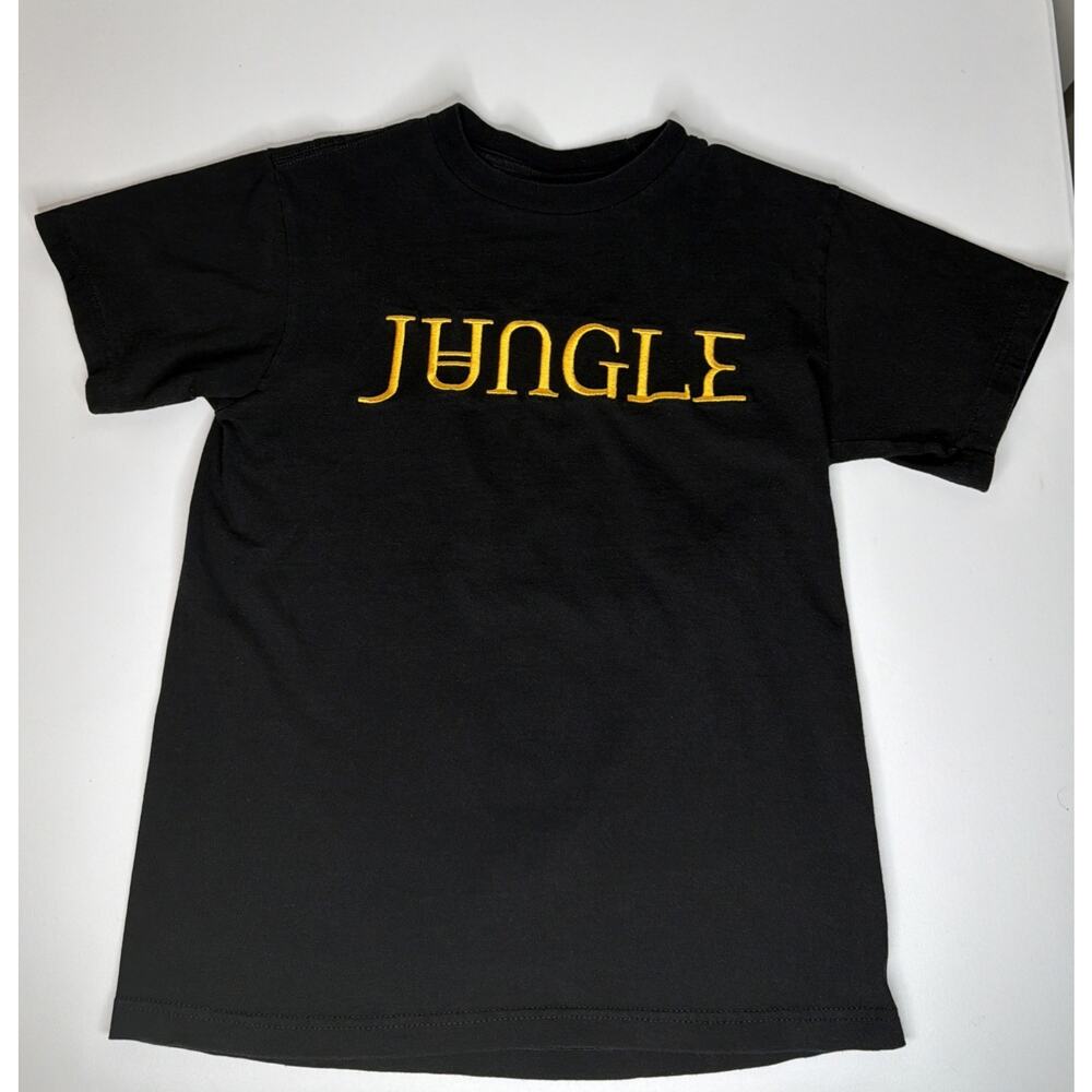 Jungle T Shirt Band Logo Gold Embrodiered Official Merchandise Mens Black Medium